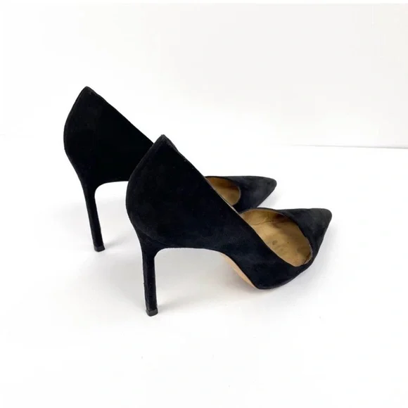 Manolo Blahnik Classic Black Suede Heels - Picture 6 of 14